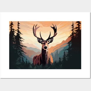 Stag Deer Animal Jungle Nature Wilderness Posters and Art